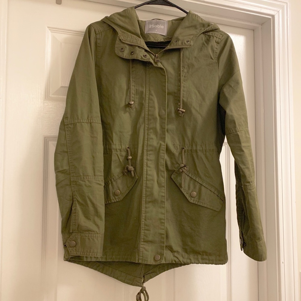 Army green field jacket